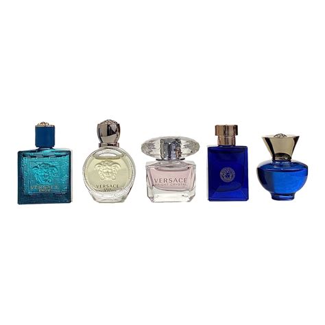 3 piece mini versace perfume set|Versace miniature perfume set.